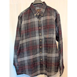 mountain ridge M flannel nwot w collar packaging gray maroon